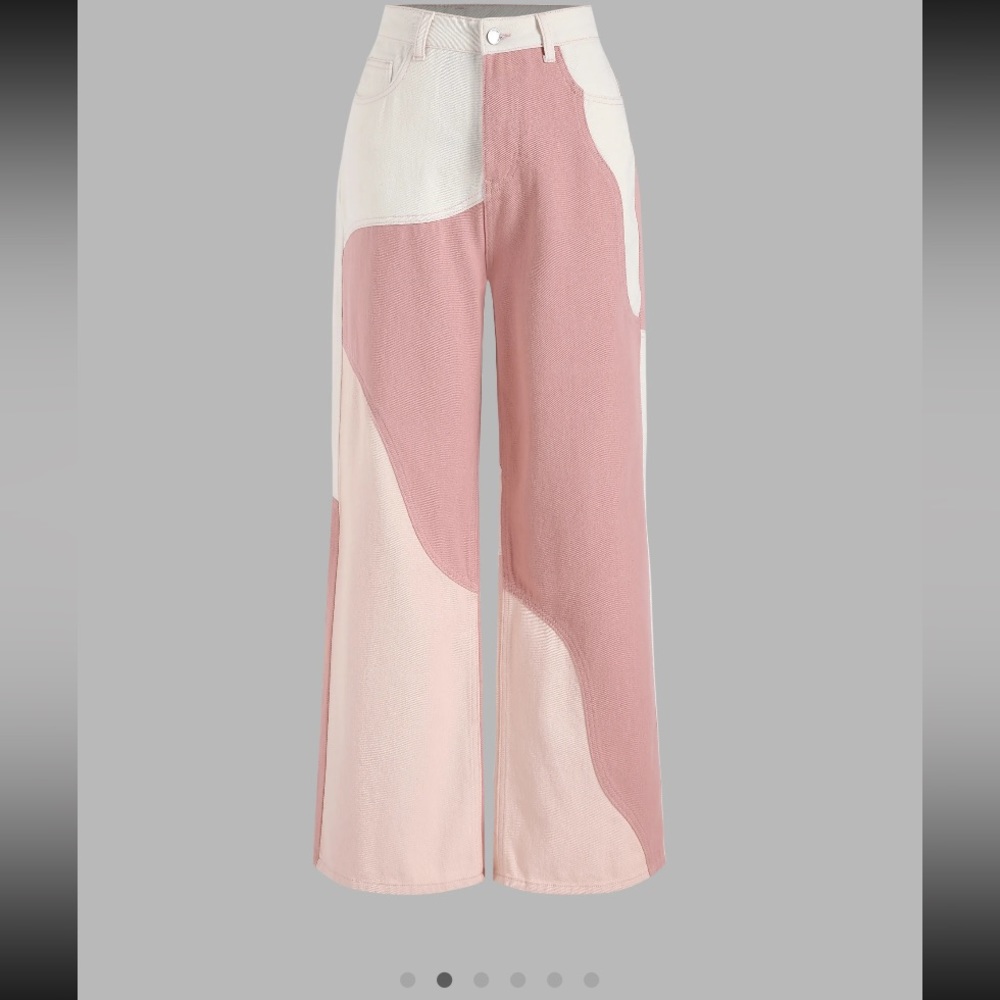 Cider Patchy Straight Leg Jeans.